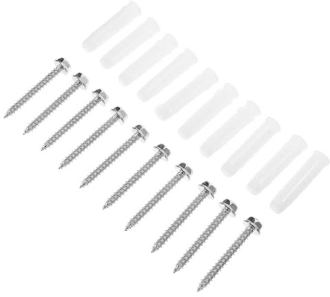 FUNOMOCYA 10sets Concrete Wall Anchors Tv Wall Mount Screws Drywall Anchor Kit Plastic Steel Tv Mounting Accessories