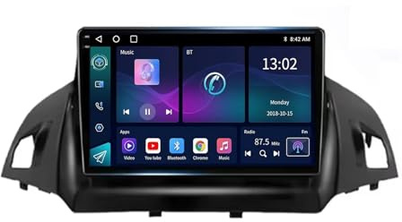 Android 15 Touch screen Radio per Ford C-MAX Kuga 2 Escape 3 2012-2019 9 Pollici Car Stereo Lettore con Bluetooth SWC FM RDS Car Radio AHD WIFI DVR GPS Ventola di raffreddamento(2+32G)