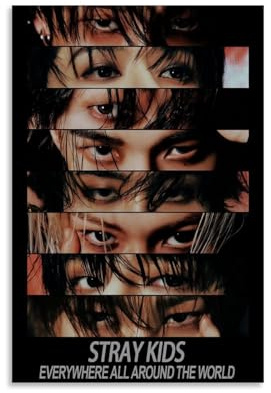 Stray-Poster für Kinder, Musik-Collage, koreanische Band-Poster für Zimmer, ästhetische Leinwand, Wandkunst, Schlafzimmerdekoration, 30 x 45 cm