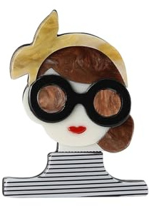 Broches élégantes en acrylique pour filles - Unisexe - Personnage - Épingles à visage - Accessoires de bijoux d'ami