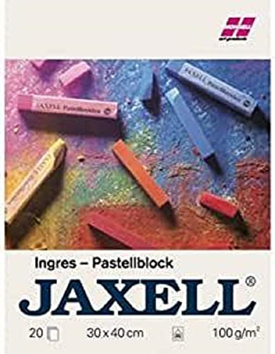 Honsell 476900 - JAXELL Ingres Pastellblock, 24 x 31 cm, 20 Blatt, 100 g/m², naturweiß, säurefrei und pH-neutral, ideal für Zeichnungen mit Pastell, Bleistift, Rötel und Kohle