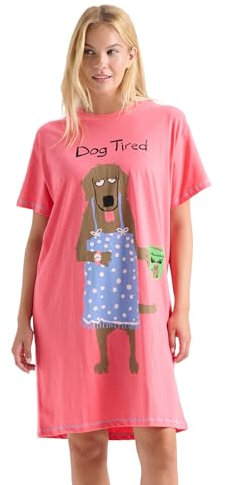 Little Blue House Nightshirt Chemise de Nuit, Rose, FR Fabricant: Taille Unique Femme