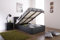 Comfy Living Storage Bed Faux Leather 3ft Standard Single Ottoman Prado Black
