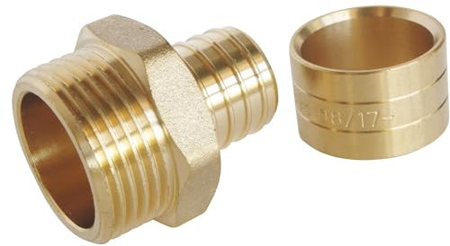 SOMATHERM FOR YOU, Raccord à glissement mâle 20/27 pour tube PER Ø20 - Installation facile, résistant à la corrosion, conforme NF, pression max 10 bars, température 5°C à 90°C