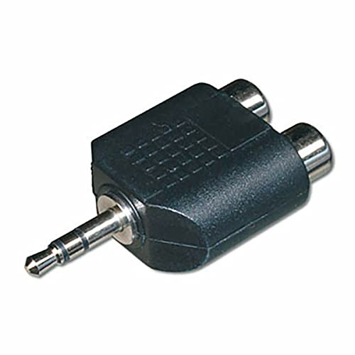 LogiLink CA1001 Audio Adapter, Stereo 3,5mm Male - 2X Cinch Female schwarz, 10 Stück