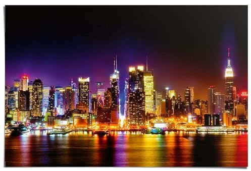 REINDERS Poster, Manhattan Skyline, Wohnzimmer, Poster, Wanddeko, Room Decor, Bilderdruckpapier, Mehrfarbig, 61 x 91,5