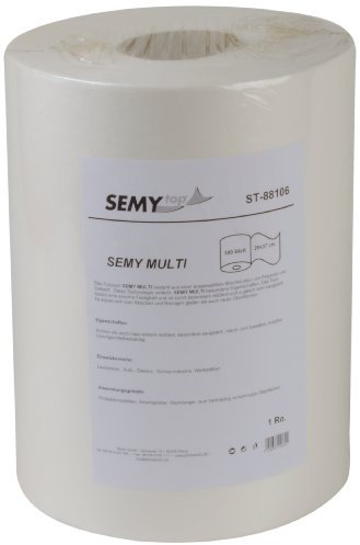 Semy Top Spezial-Putztuchrolle, weiß, 29 x 37 cm, 500 Blatt, 1er Pack (1 x 1 Stück)