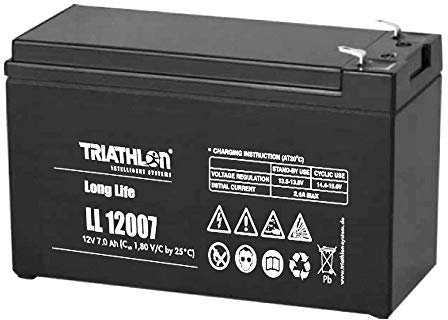 Triathlon Longue Durée de Vie Batterie AGM 12 Volts 07AH sans Entretien Verschlossene Vlra Batterie (Valve Regulated Conduire Acide)