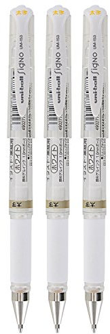 Uni-Ball Signo UM-153 Gel Ink Rollerball Pen, 1.0mm, Broad Point, White Ink by Uni-ball