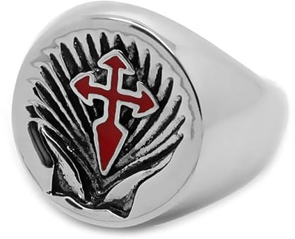 BOBIJOO Jewelry - Bague Chevalière Croix Epée Saint Jacques de Compostelle - 71 (13 US)