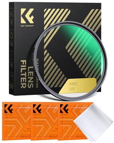 K&F CONCEPT 49mm MC UV Protection Filter with 28 Multi-Layer Coatings HD/Hydrophobic/Scratch Resistant Ultra-Slim UV Filter for 49mm Camera Lens (Nano-X Series)
