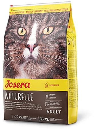 Josera Katzenfutter – 4,25 kg – Naturelle – Geflügel und Forelle – Erwachsene Katzen – verhindert die Bildung von Harnsteinen, Zahnprophylaxe