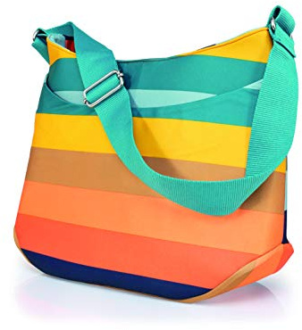 Cosatto Deluxe Baby Changing Bag - 2 Inner Pockets, Insulated Bottle Holder, Wipe Clean Change Mat, Keyholder & Adjustable Shoulder Strap (Goody Gumdrops)