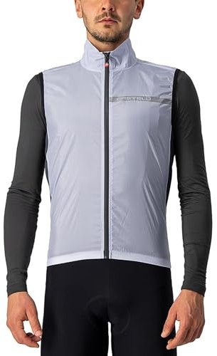 CASTELLI Squadra St. Vest Sports Men's, Silver Gray/Dark Gray, XL