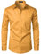 PARKLEES Chemise boutonnée élégante à coupe ajustée, manches longues et poche, style urbain, décontracté ou affaires, pour hommes, doré, S