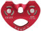 Doppelrolle Strapazierfähige Single Swivel Seilrolle Side Swing Doppelrolle 25KN für Klettern, Tiroler, Rettungshubschrauber, Zipline etc.(red)