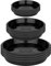 Luter 12 Stück Pflanze Untertassen, 11/18/23 cm Kunststoff Unterteller Blumentopf Untersetzer, Blumenuntersetzer Gartenpflanzen Rund, Tropf Tabletts für Outdoor und Indoor Pflanzen (Schwarz)