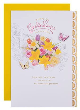 Hallmark Religiöse Osterkarte – klassisches saisonales Vers-Design