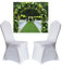 YUENFONG Stuhlhussen Stretch Stretchhusse 50 x Universell Stuhlüberzug Stuhl Husse Stuhlbezug für Hochzeit Taufe Geburtstagsfeier Dekoration Feiern Haus, Weiß