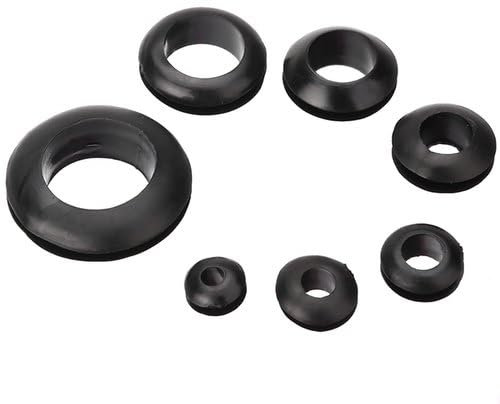 KafTon Open Rubber Wiring Grommets Black Back Box Cable Wiring Grommets 6mm to 50mm (5, 32mm)