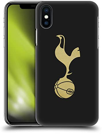 Head Case Designs Offizielle Tottenham Hotspur F.C. Schwarz und Gold Badge Harte Rueckseiten Handyhülle Hülle Huelle kompatibel mit Apple iPhone X/iPhone XS