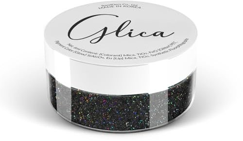 MARBLERS Cosmetic Grade Glittery Mica Powder [Black Magic] 0.14oz (4g) | Glica | Non-Toxic | Vegan | Cruelty-Free | Eyeshadow, Nail Polish, Nail Art | Festival, Rave & Party Makeup | Body & Face