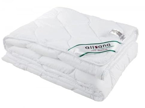 allsaneo Microfaser Leicht-Steppbett 240x220 cm XXL, kochfeste Sommerdecke für Allergiker geeignet, hygienisch bei 95°C waschbar