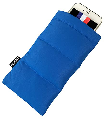 SAFACUS Étui thermique pour téléphone intelligent - Pour le camping - Pour iPhone Housse Universelle Smartphone - Pochette de Protection pour téléphone Portable (Bleu)