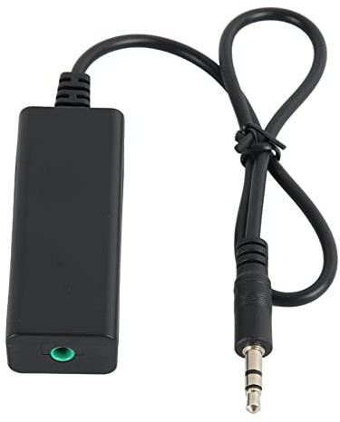 Erdschleifen-Isolator, ABS-Kunststoff eliminiert Stromgeräusche Plug and Play 3,5 mm Klinkenstecker Rauschfilter Eliminator Verschleißfest Langlebig Weitgehend kompatibel Erdschleifen-Isolator