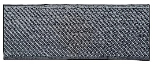 JVL Stellar Machine Washable Latex Backed Runner Doormat, 57x150cm, Grey