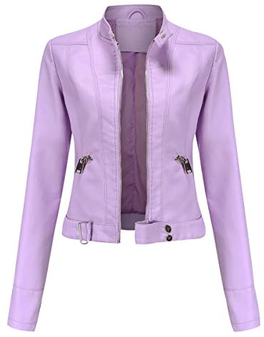 Giacca Ecopelle Donna Corta Giubbotto Giubbino Ecopelle Donna Giacca Biker Jacket Donna Giubbotto Similpelle Faux Leather Jacket Donna Giacche Ecopelle Giacca Bikers Finta Pelle Donna Curvy Rosa L