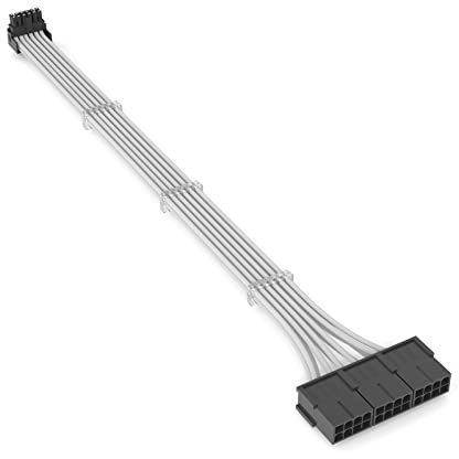 Sirlyr 12vhpwr Cable,16Pin GPU Cable,Pcie 5.0 Power Supply,Male to Female PSU Cable Extension,90 Degree Adapter 600W for RTX 3090TI,4070Ti,4080 and 4090 Graphic Card (A Connector,White)