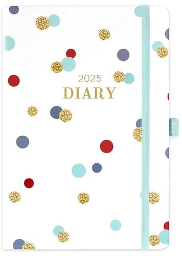 2026 Diary - A5 Diary 2026 Week to View, from January 2026 to December 2026, 21.3 x 14.7 x 1.6 cm - Coloured Dots