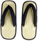 CoolChange Sandales japonaises traditionnelles | Paille de riz Zori | Pantoufles japonaises | Zouri classique, Beige/noir., 36 EU