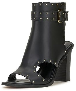 Jessica Simpson Rochha Damen Stiefelette mit offener Zehenpartie, mittlere Wadenhöhe, Schwarz, 38 EU