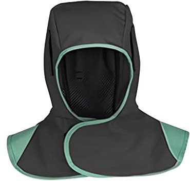 Milageto Capucha de Soldadura de Protección Completa a Prueba de Polvo Resistente al Desgaste Ligero Ignífugo Reutilizable Lavable para Soldador Máscara Facial, Negro