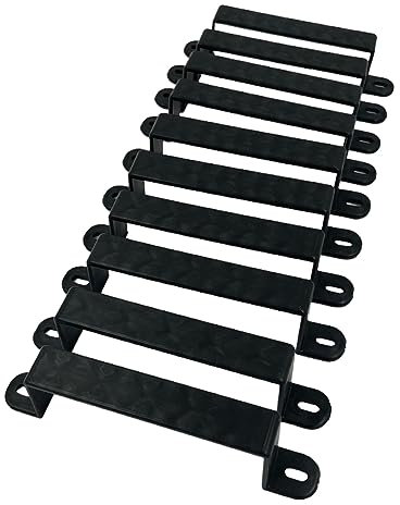 Lot de 10 supports de sécurité pour panneaux de clôture en béton ou poteaux en bois de 10 x 10 cm pour empêcher le vol de panneaux et les panneaux de clôture qui cliquetis et claquements au vent