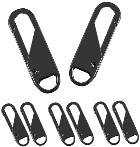 Deoward Reißverschluss Zipper, 6 Stück Metall Ersatz Reisverschluss Reparatur Anhänger für Koffer, Gepäck, Rucksäcke, Jacken, Geldbörsen, Handtaschen, Jeans