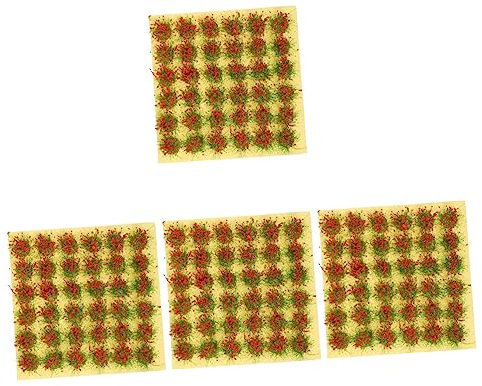 NUOBESTY 4feuilles Herbe Miniature Décoration De pour Maquettes Décor De Table Fausse Pelouse