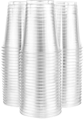 BICCHIERI PET Ultra Trasparenti Bicchiere usa e getta per acqua bibite birra drink cocktail MONOUSO ALTA QUALITA' 0,3 L 0,4 L 0,5 L (1000, 500 ml)