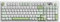 Cmokifuly L98 Wireless Keyboard,3 Modes(Bluetooth 5.1/2.4G Wireless & Type-C Wired) Membrane Keyboard RGB Backlit Screen&Rotary Knob,Gasket-mounted Gaming Keyboard (White Green)