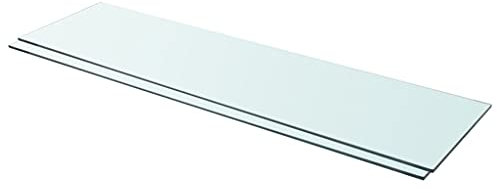 Kavolet 2 estantes de Cristal de 110 x 30 cm, Estante de Cristal, Estante Transparente, Estante de Cristal para baño, Estante de Pared, Estante de baño, 8 mm de Grosor