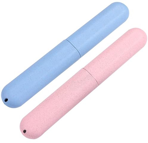 Lookka Zahnbürsten Etui,Zahnburstenhülle für Zuhause,Reise Portable Zahnbürste Kopf Abdeckungen Zahnbürste Schutzhülle,Reise Zahnbürste Mit Bodenentlüftung. (Blaues Pulver)