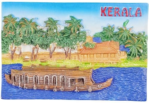 3D Kerala India Fridge Magnet Tourist Souvenir Refrigerator Decoration Magnet Hand Painted Craft