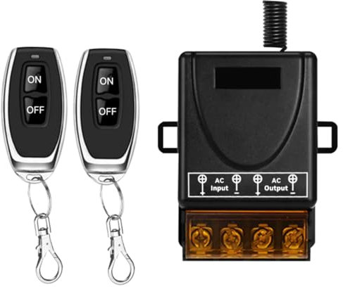 Cerhot AC 230V 100m 30A Kit ricevitore e interruttore luce remoto wireless ad alta potenza, interruttore di controllo remoto wireless, interruttore relè wireless per pompa dell'acqua, illuminazione