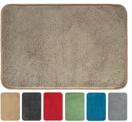 OLIVO.shop TEKNOS Tappeto magico assorbi acqua, Zerbino asciugapassi per interno, Tappeto ingresso casa, varie misure e colori (TORTORA, 40x60 cm)
