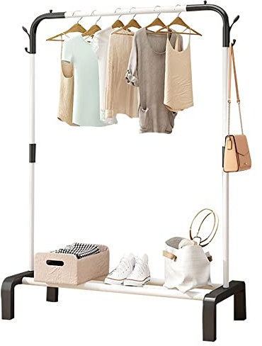 SFNIOKFG Garderobenständer, Wäschetrockner, robust, freistehend, Metallrahmen mit Haken, einfach zu montieren, für Flur, Schlafzimmer, Wohnzimmer, Flur (80 cm, 110 cm, 135 cm, 150 cm)