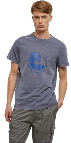 Forvert T-Shirt Acid Washed Shirt Sunnyvale, für Herren, Vintage Blue, XXL
