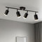 Leselux Deckenstrahler LED 4 Flammig, Metall Deckenstrahler Schwarz, Strahler Deckenleuchte Schwenkbar, Deckenlampe Spots GU10, Deckenspot Innen für Küche Wohnzimmer Schlafzimmer (Ohne Leuchtmittel)