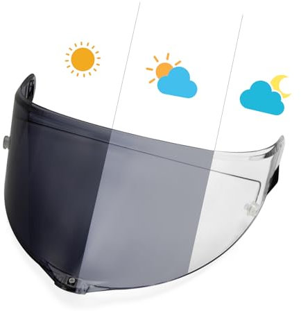 PSLER Helm Visier Verspiegelt für AGV Pista GP RR Pista GPR CORSA-R RACE 3 RACE 2,Helmvisier Getöntes Visier Motorradhelm Zubehör Ersatz(Photochrom)